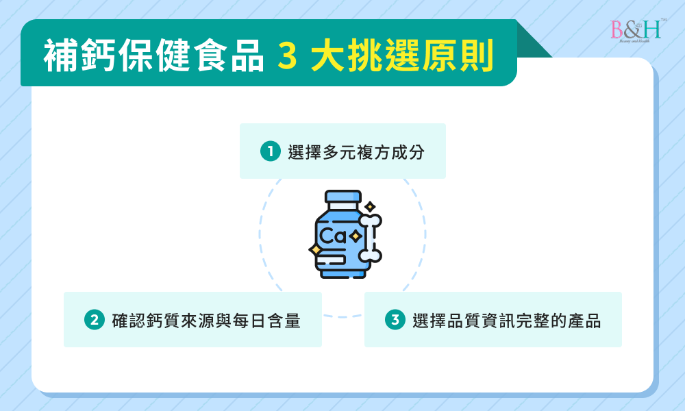 補鈣保健食品 3 大挑選原則